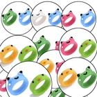 2 шт.компл. Новое мультяшное фото для мужчин модное кольцо с симпатичной лягушкой из смолы женское кольцо акриловое животное ювелирные изделия кольца для лучших друзей