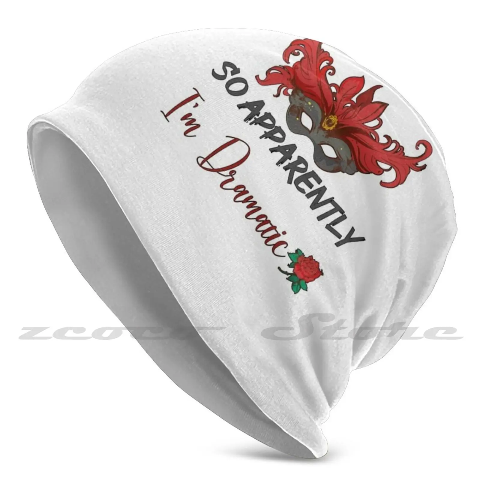 

Поэтому, по-видимому, я драматизирую драматическую надпись, идея подарка для драматических людей, вязаная шапка, эластичная мягкая индивиду...