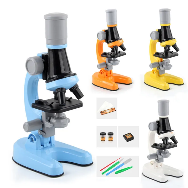 

100X-1200X Children's Biological Microscope Student Experimental Microscope Kit LED Home School Science Educational Toys