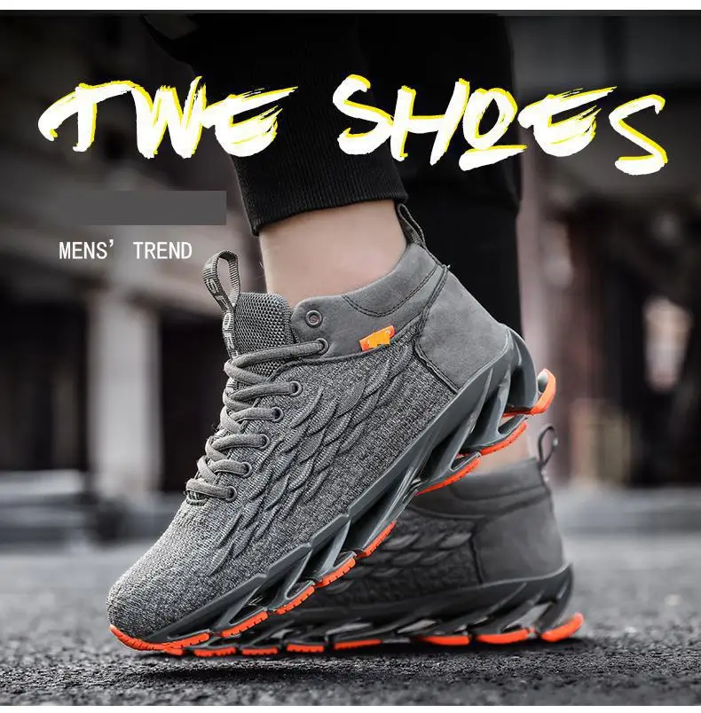 

2020 Men Lace-up Sports Shoes Breathable Jogging Casual Shoes New Men Fire Platform Spring blade Running S5150-5165 Morliron