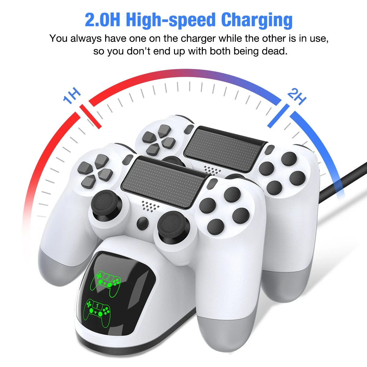 dual charger dock for ps4 controller charger usb fast charging dock station for playstation 4ps4 pro ps4 slim for ps4 accessory free global shipping