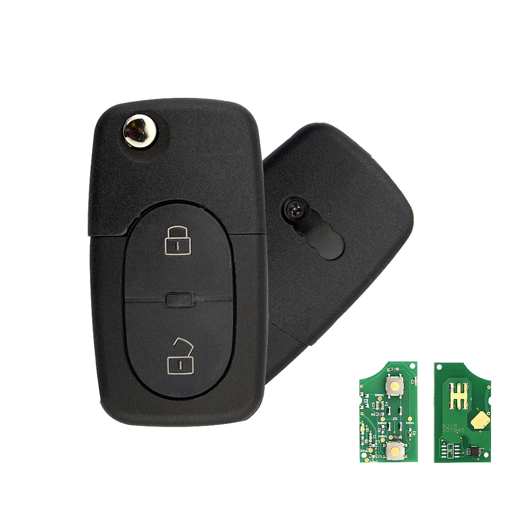 OkeyTech для Audi A3 A4 A6 A8 B6 дистанционный ключ автомобиля 2 кнопки No31 HU66 Switchblade откидное складное лезвие 433 МГц ID48 чип 4D0837231R