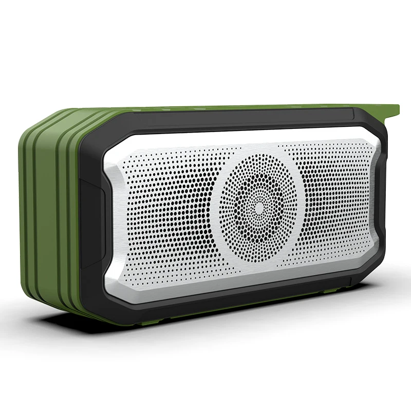 Green Беспроводной Bluetooth динамик IPX7 водонепроницаемый Открытый Колонка коробка громкий динамик HIFI сабвуфер динамик поддержка fm-радио TF карта MP3 - Цвет: Green