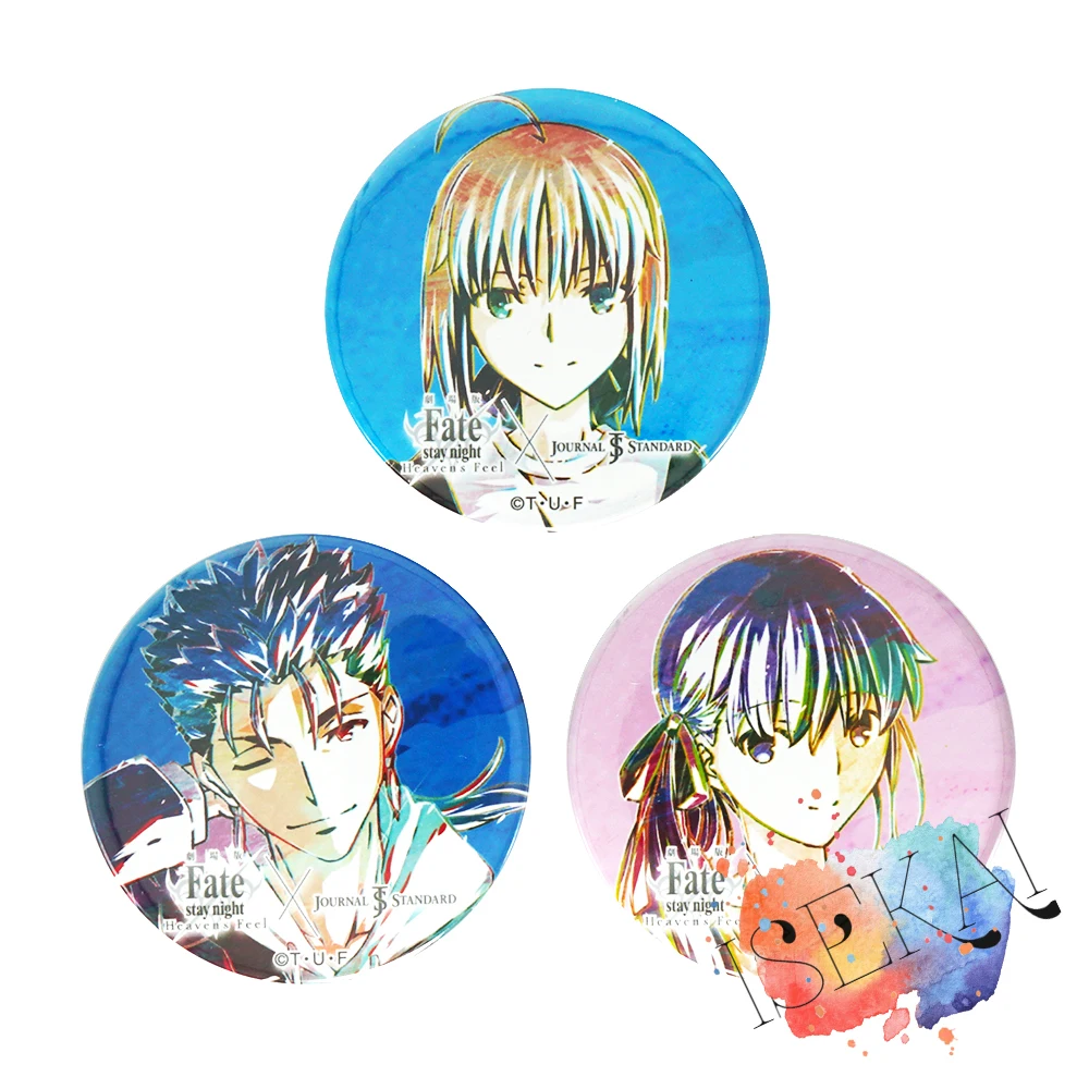 Металлическая брошь значок Fate/stay night Heaven's Feel Japanese аниме Fate FSN Saber Lancer Cú Chulainn Sakura
