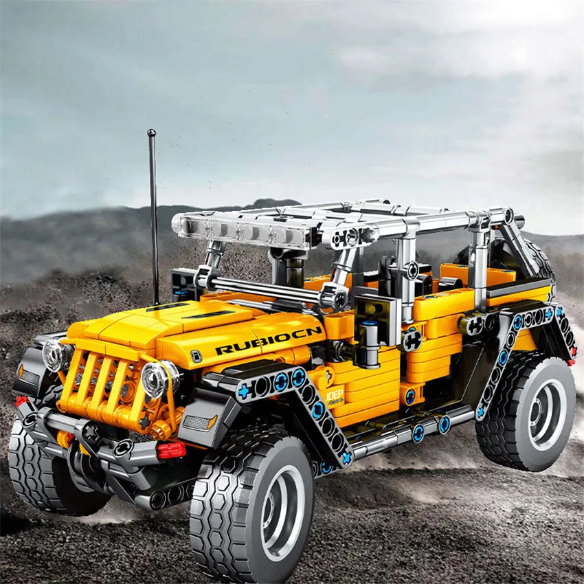 

601pcs Creator Mechanical Pull Back Jeeped Off-road Vehicle Building Blocks for City High-tech Assembly Bricks Toys Collection