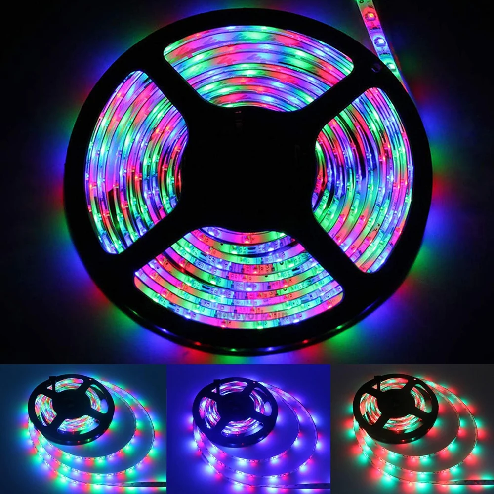 1/3/5/10/20 м RGB Светодиодные ленты светильник SMD 3528 USB светодиодные s Гибкая ночника