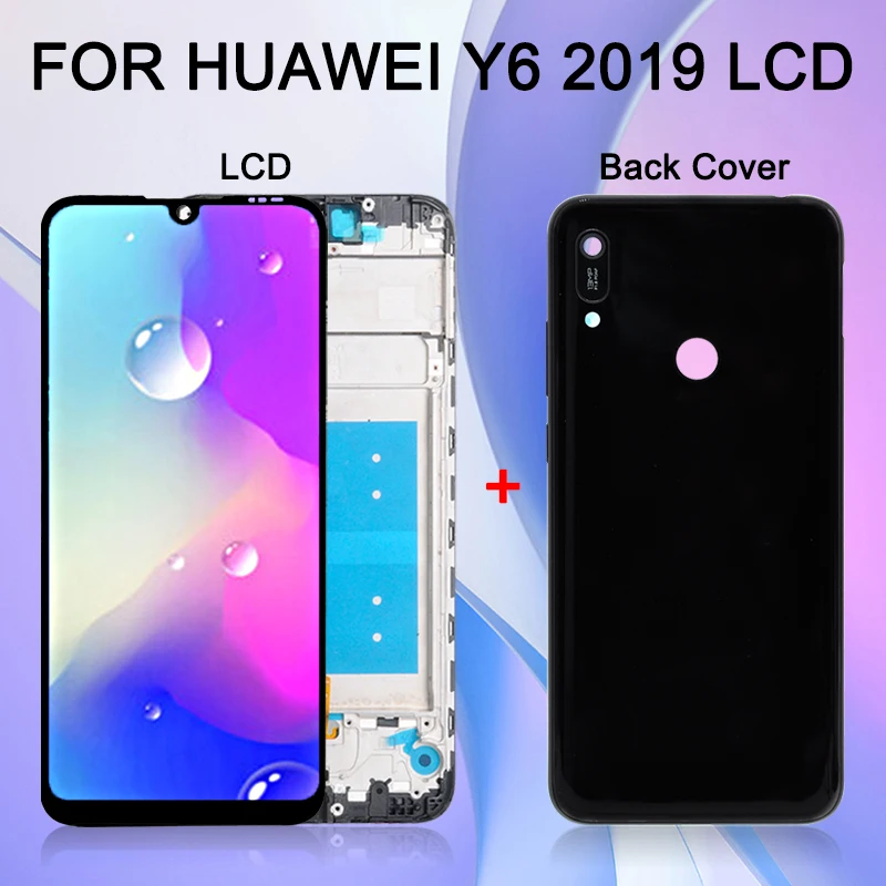 

ЖК-дисплей 6,09 дюйма для Huawei Y6 2019, дисплей Y6S 2019, сенсорный экран с дигитайзером для Honor 8A в сборе, бесплатная доставка с рамкой