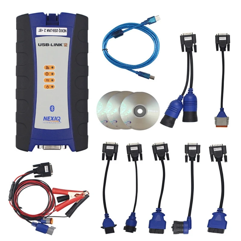 

USB BT DieseI Truck Diagnostic Tool Truck OBD Fault Diagnostics Detector for NEXIQ 2 USB Link Truck Diagnostic Scanner W91F