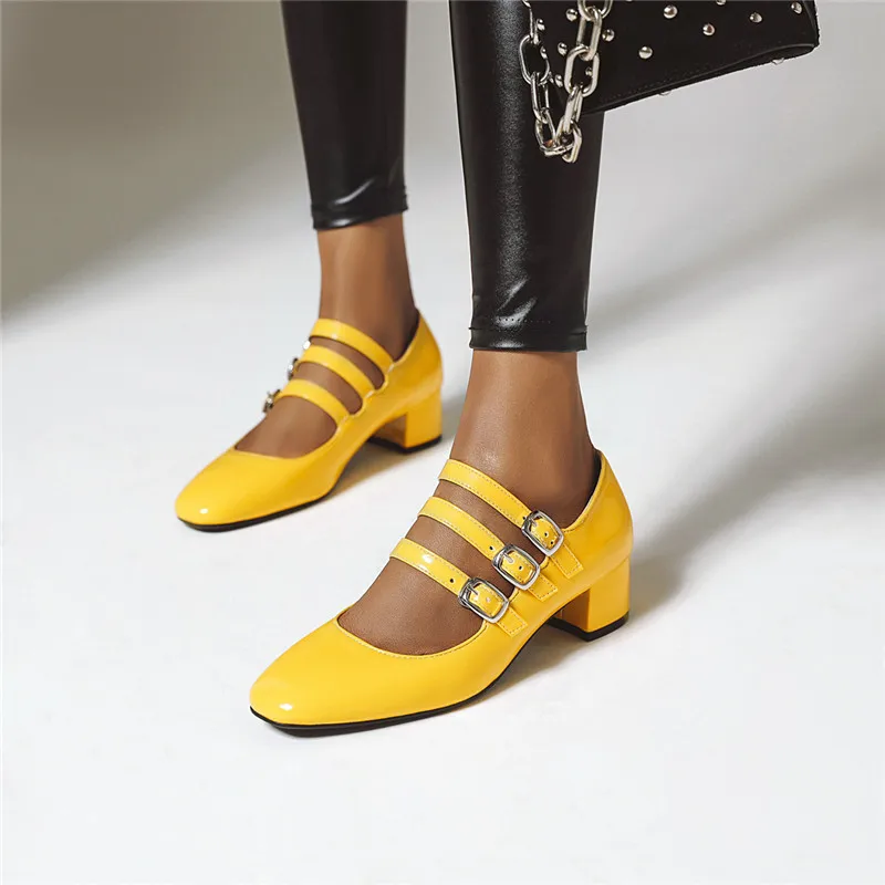 YMECHIC Весна 2020 модные желтые вечерние белые свадебные туфли для невесты на