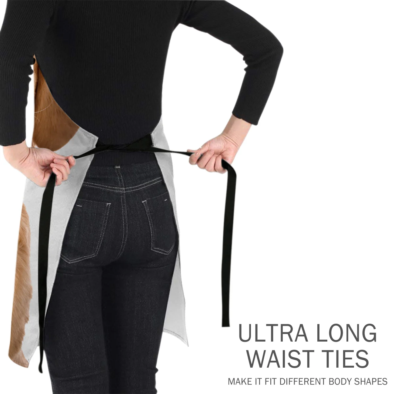 Tophome Кухонный Фартук золотой ретривер собака Регулируемая без рукавов Фартуки из