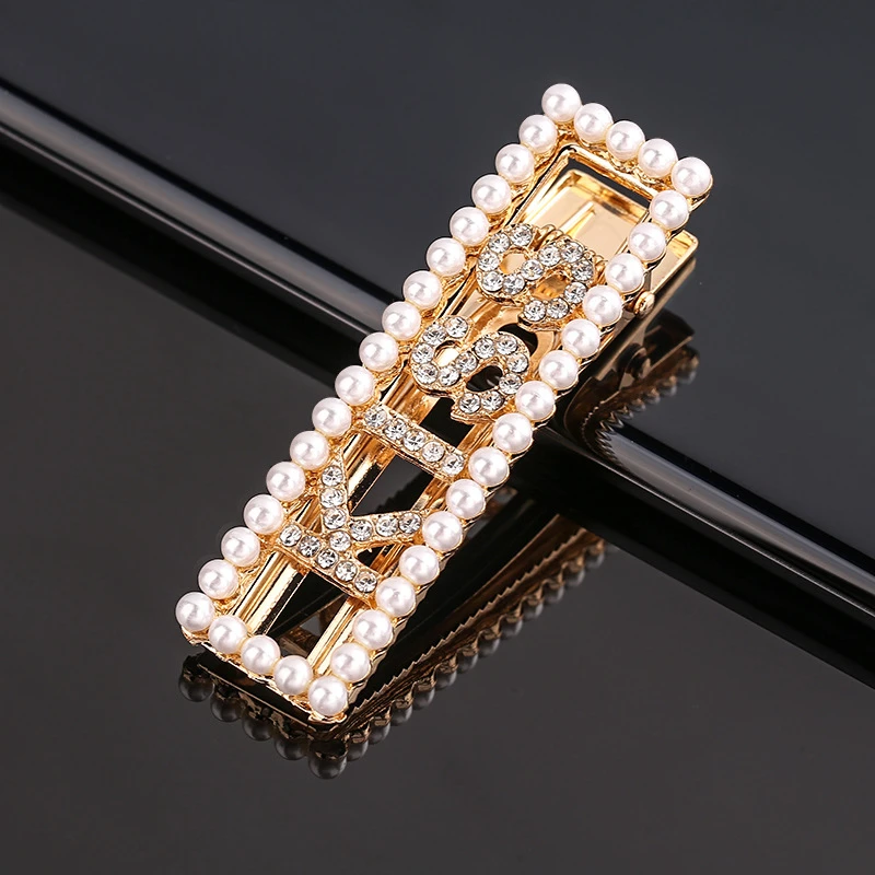 Понедельник заколки для волос девочек с украшением в виде кристаллов Стразы