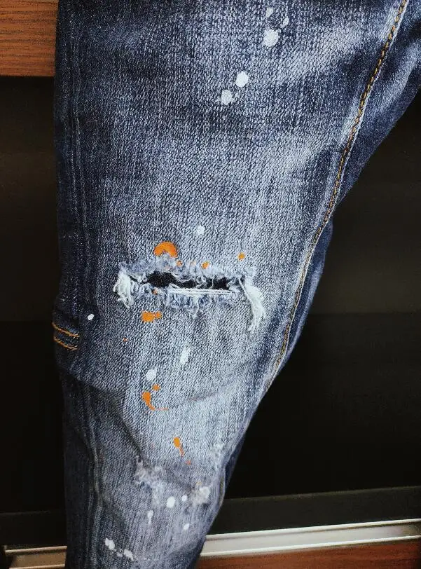 classic dsquared2 Men Jeans Pencil Pants Motorcycle Party Casual Trousers Street Clothing 2021 Denim Man Clothin jeans men A372