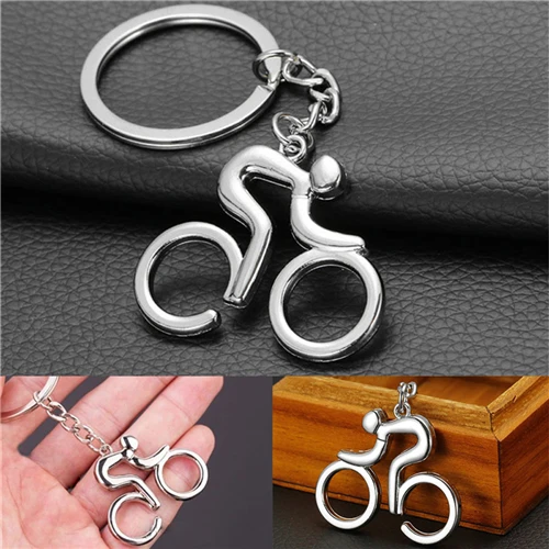 Металлическая спортивная человек дорожный велосипед фигурка брелок украшение