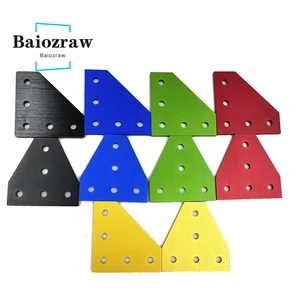 blv mgn cube frame hardware kit 5 holes 90 degree joint board plate corner angle bracket connection strip for 3d printer parts free global shipping