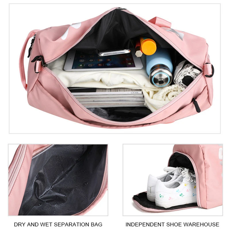 SNUGUG нейлоновая розовая спортивная сумка для мужчин и женщин новая мужская