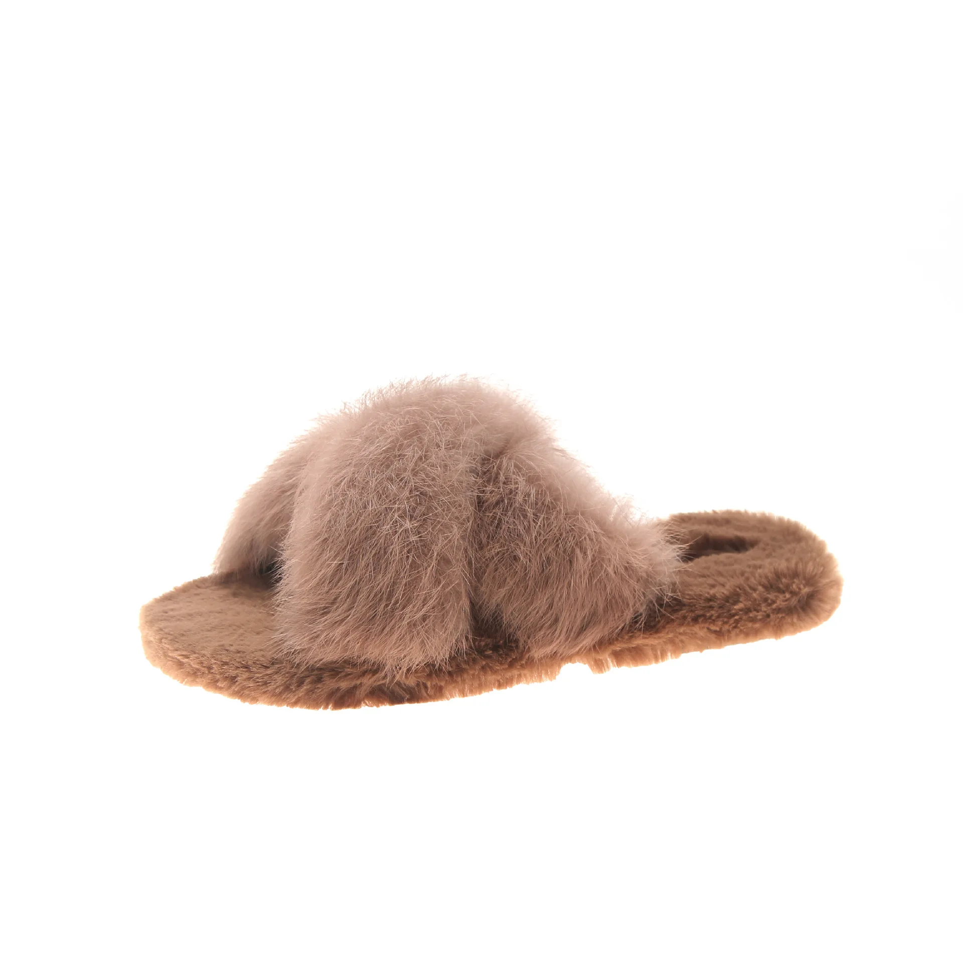

2020 Winter Women House Slippers Faux Fur Warm Flat Shoes Female Slip on Home Furry Ladies Slippers Size 36-40 Wholesale