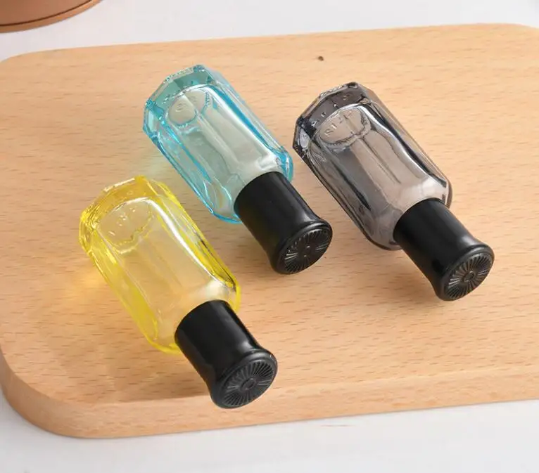 Botella port&aacute;til enrollable de 3ml, botellas de vidrio octogonal, bola de acero, botellas de aceite, viales, contenedor de Perfume con puntos, 200 unids/lote-2