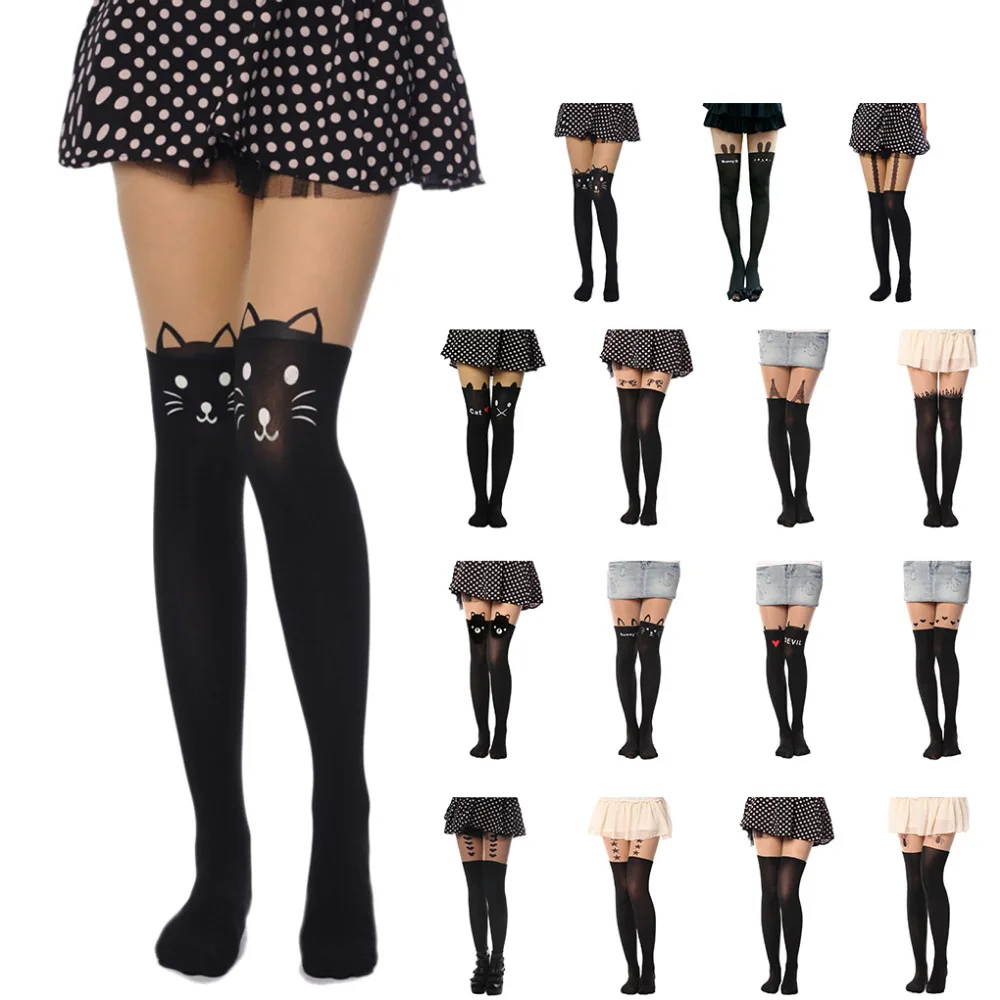 

Новые модные пикантные носки, длинные носки, женские длинные чулки, теплые облегающие высокие носки для женщин и девочек, носки до колена ра...