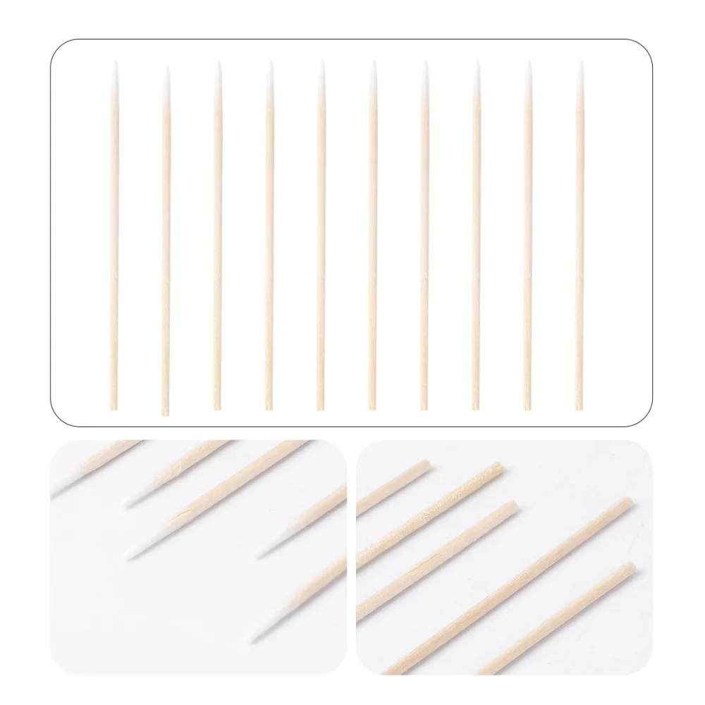 

400pcs Single Pointed Head Wooden Cotton Swab Make-up Stick for Cleaning Cosmetic Tool (7cm Length)