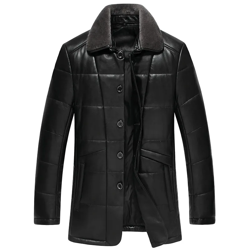 

Men Leather Jacket Jacket Genuine Leather Winter Down Jacket Men Sheepskin Coat Men Leather Jacket Chaqueta Cuero Hombre