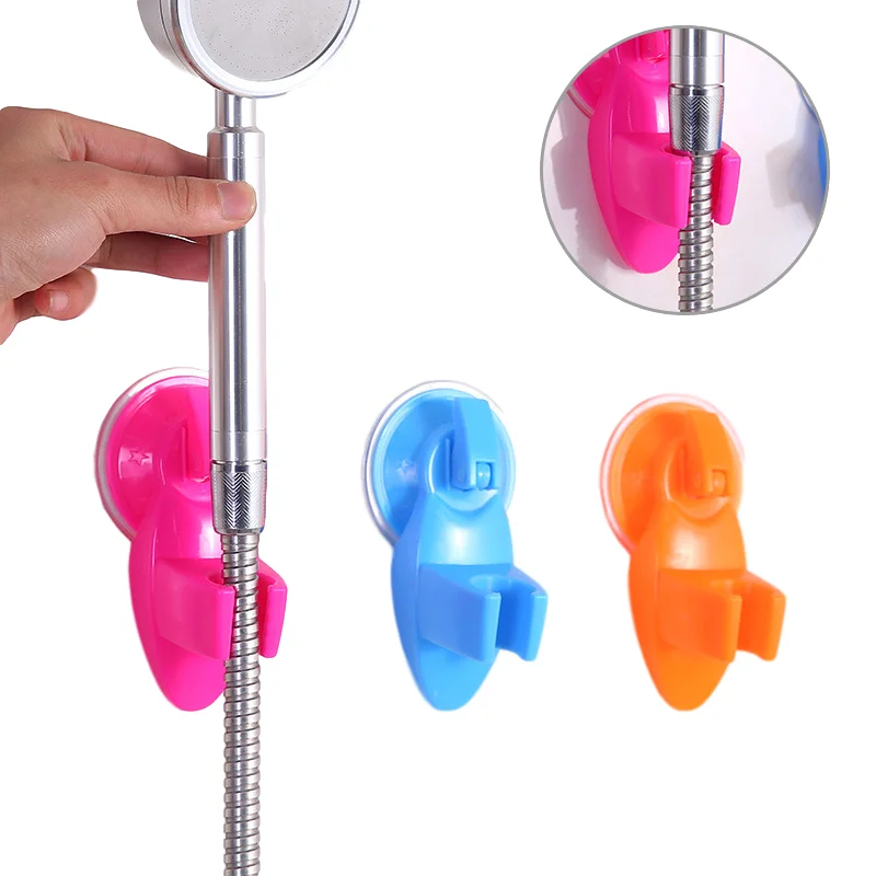 Держатель для душевой лейки в ванную комнату мощный кронштейн на присоске душа