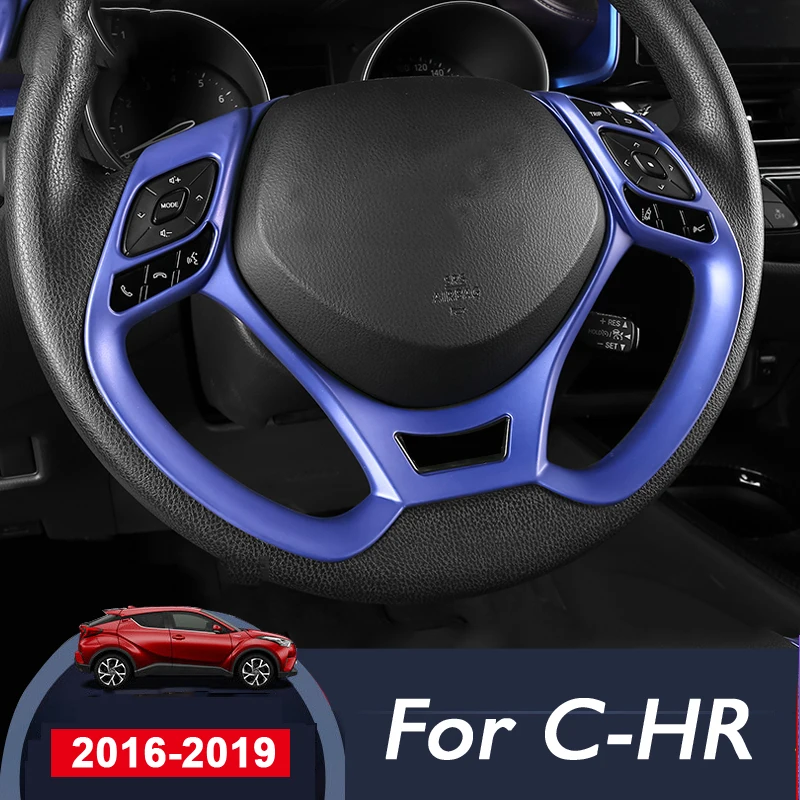 1 шт. ABS Руль Накладка рулевое колесо кнопки крышка наклейки для автомобиля Toyota C HR