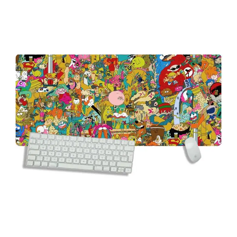 

Trippy Art Natural Rubber Gaming mousepad Desk Mat Desk Table Protect Gamer Office Large Mouse pad mats Non-slip Laptop Cushion