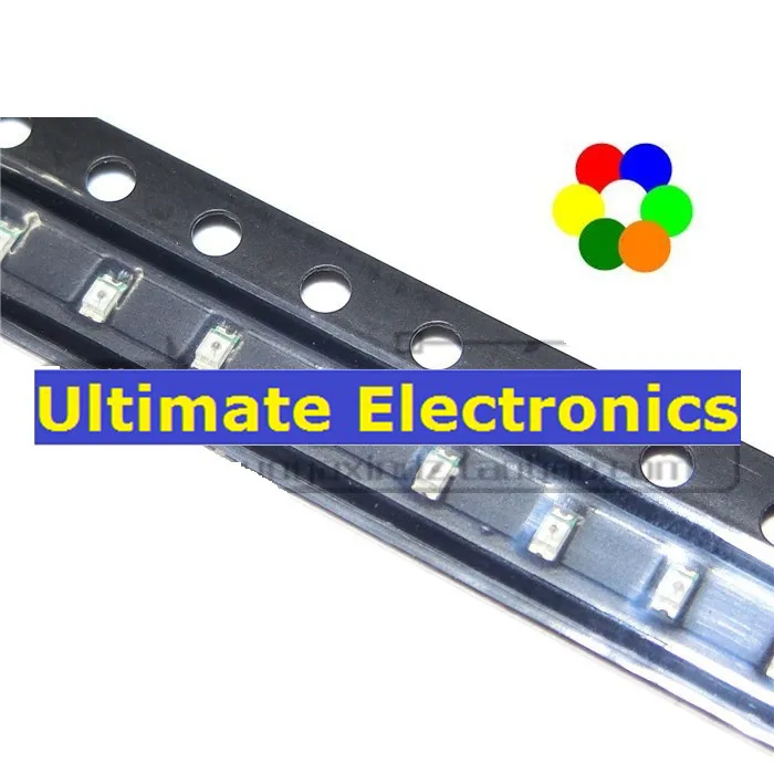 200 шт 0603 высокий яркий SMD LED белый желтый синий зеленый оранжевый красный