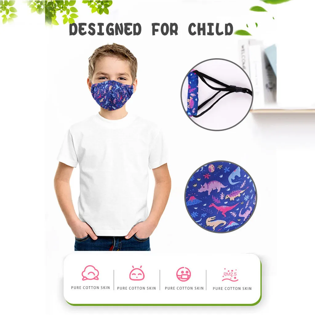 Маска на лицо для детей фильтр с активированным углем Защитная дышащая маска из