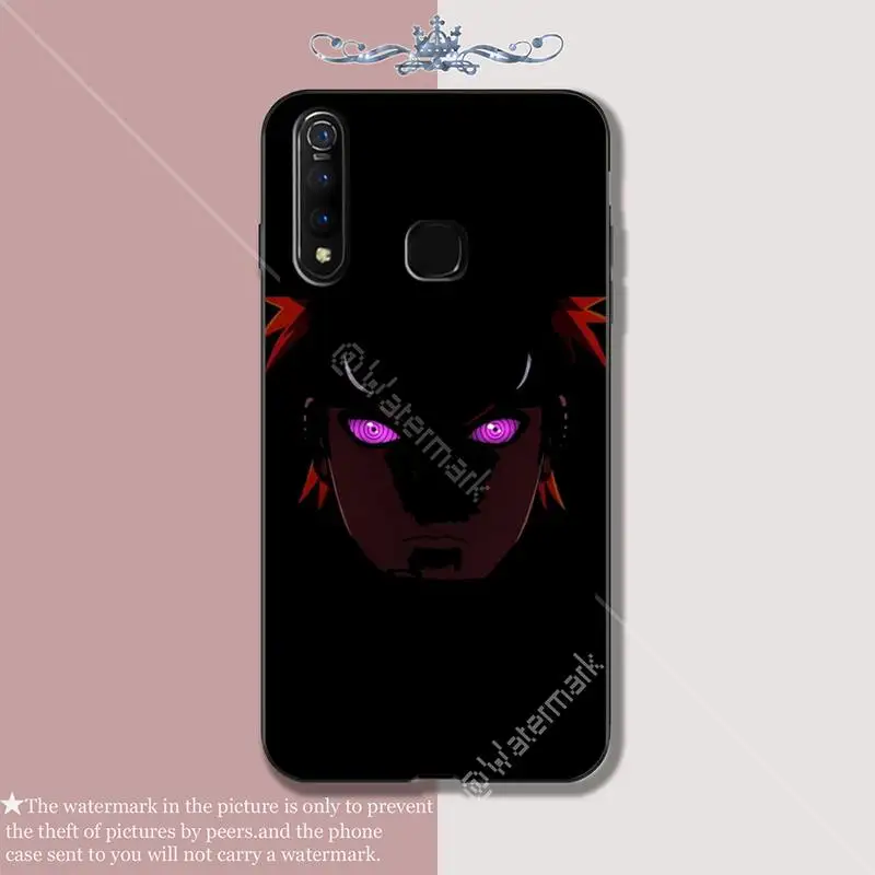 

YJYDNHBD Naruto eyes soft TPU black case cover for vivo u3x Y11 Y12 Y19 Y81 Y91C V9 V17 V15 pro coque