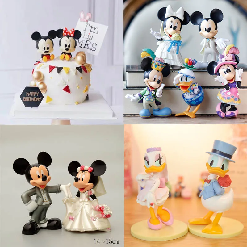 Детские подарки украшения для торта в стиле Диснея невесты Минни жениха Микки