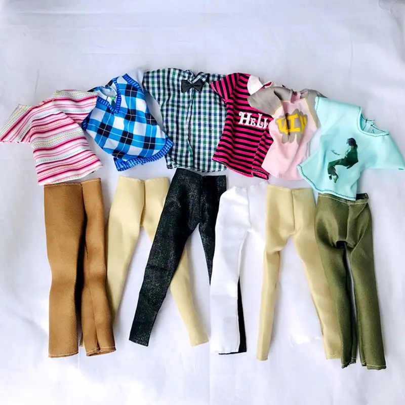 

Newest Fashion Clothes For Ken Doll 30 cm Outfit Wear Tops Pants Accessories 6 Style/Lot For Barbie Lover Boy Friend Girl Gifts