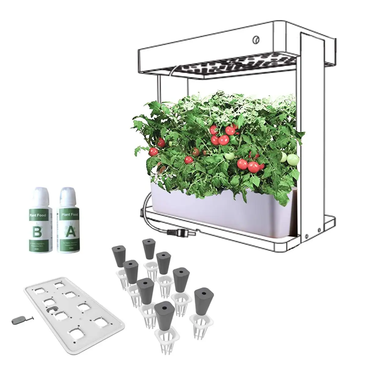 accessory Nursery Flower Planting Box Intelligent Hydroponic Planter Soilless Cultivation Equipment Automatic Water Absorbing Flower Pot - Цвет: accessory
