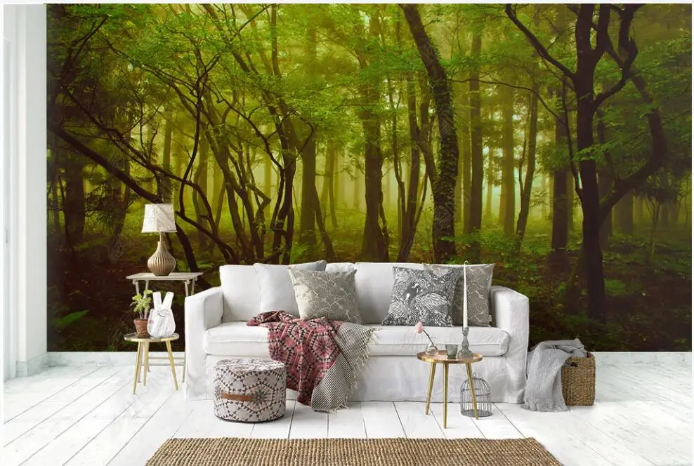 

3d photo wallpaper custom mural Fantasy forest mist scenery home decor 3d wall murals wallpaper in the living room