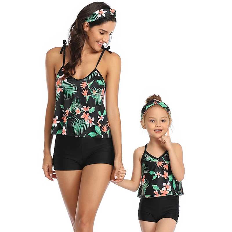 Одежда для мамы и дочки Tnakini набор купальник 2020 новое летнее принтованное платье