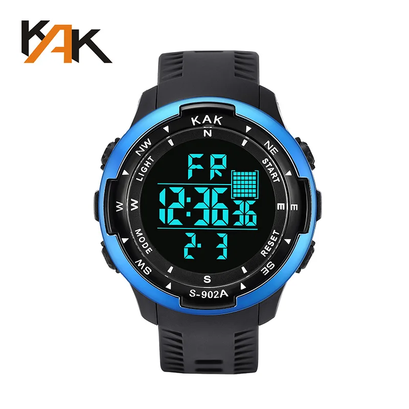 024 Blue Relojes Para Hombre часы мужские модные электронные часы с цифровым дисплеем в стиле ретро мужские спортивные часы подарок Relogio - Цвет: 024 Blue
