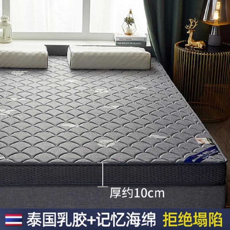 

Comfortable Thai natural Latex and Memory foam filling MattressThicken Tatami King Queen Full Size Keep warm winter cushion