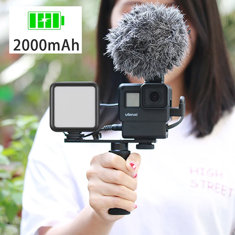 

Ulanzi Mini Portable Rechargeable LED Video Light Triple Cold Shoe Vlog Fill Light Photography Lighting