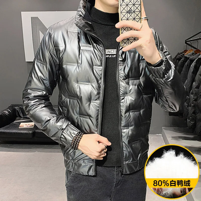 New Arrival Fashion Winter Men super brand Down Jacket Young Thick Casual White Duck Down Plus Size Brighting warm lighting