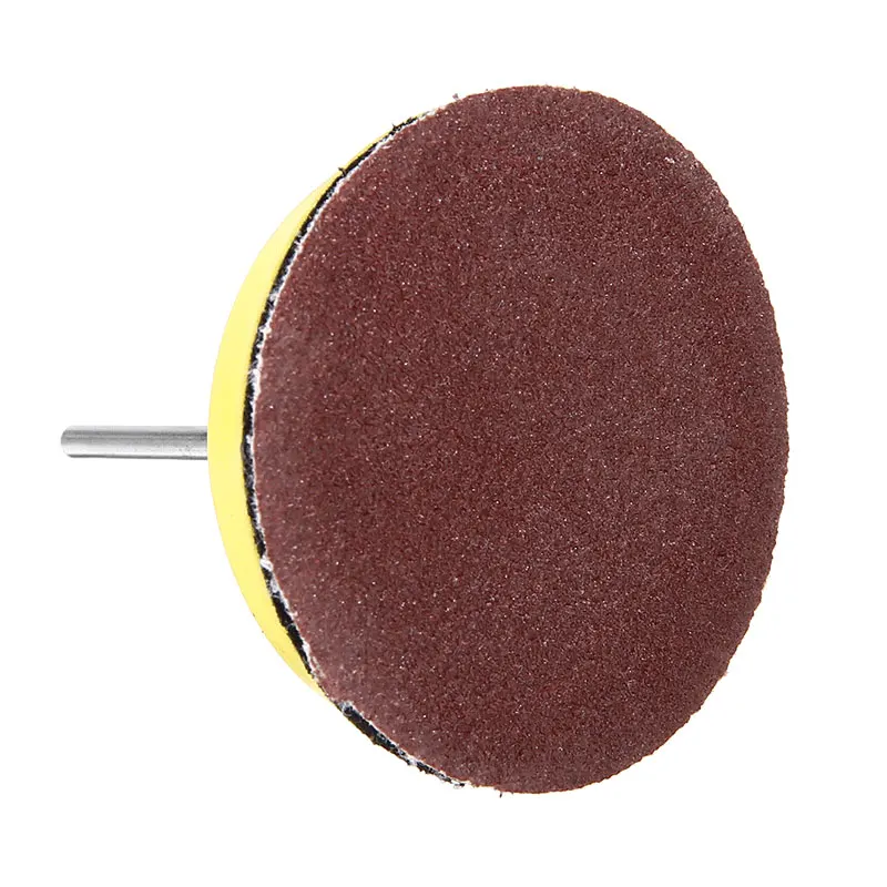 50pcs 2'' Sanding Disc Pads Tool Set 60/80/120/150/180Grits 50mm Sandpaper Discs Sheet +1/4&quotShank Extension Rod Backer Plate |