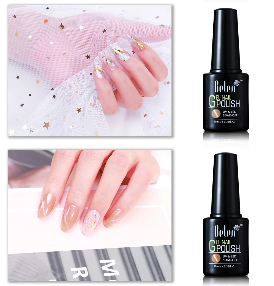 Гель-лак Belen Glacier серый гель-лак кошачий глаз вымачиваемый уф-светодиодный лак для