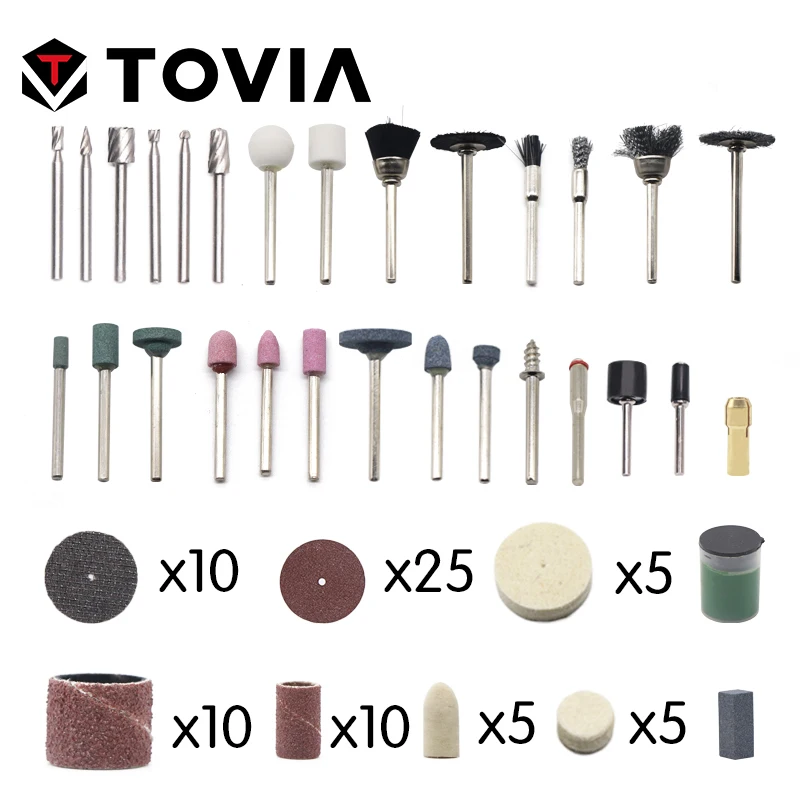 TOVIA dremel аксессуары дремель насадки на 100 шт. шлифовальные принадлежности