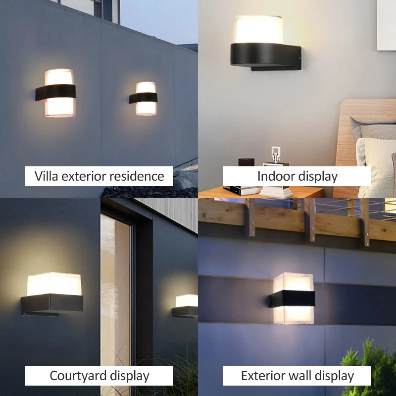 Новая светодиодная двойная комнатная настенная лампа для улицы крыльца сада