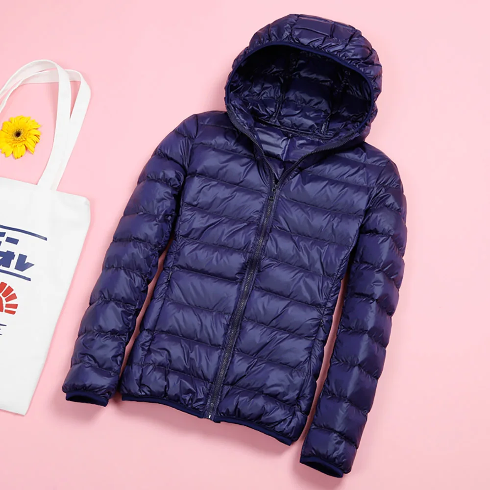 Зимняя верхняя одежда женские пуховики с капюшоном теплое пальто черная розовая