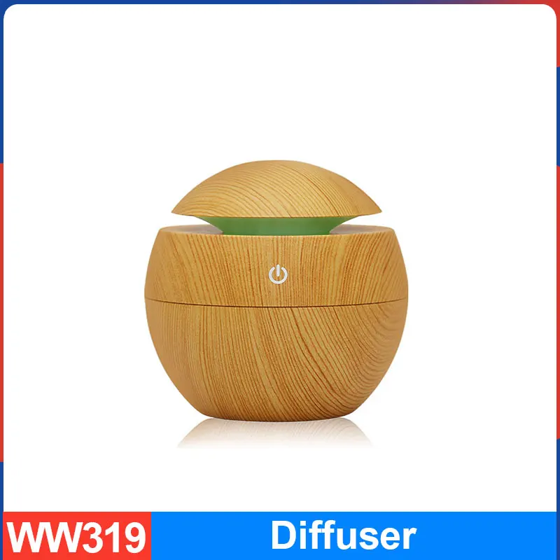 

USB деревянный зернистый аромадиффузор, мини ультразвуковой увлажнитель воздуха, бытовой аромадиффузор светодиодный, аромадиффузор для эфи...