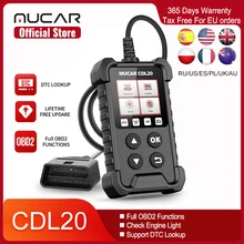 MUCAR CDL20 OBD2 Scanner Professional Engine System Diagnostic Tool Lifetime Free Automotive DTC Lookup Code Reader PK ELM 327