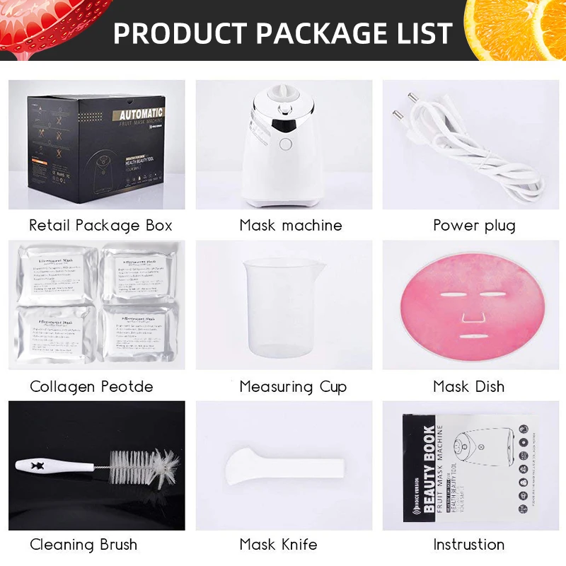 

Face Mask Maker Machine Facial Treatment DIY Automatic Fruit Natural Vegetable Collagen Home Use Beauty Salon SPA Care Device