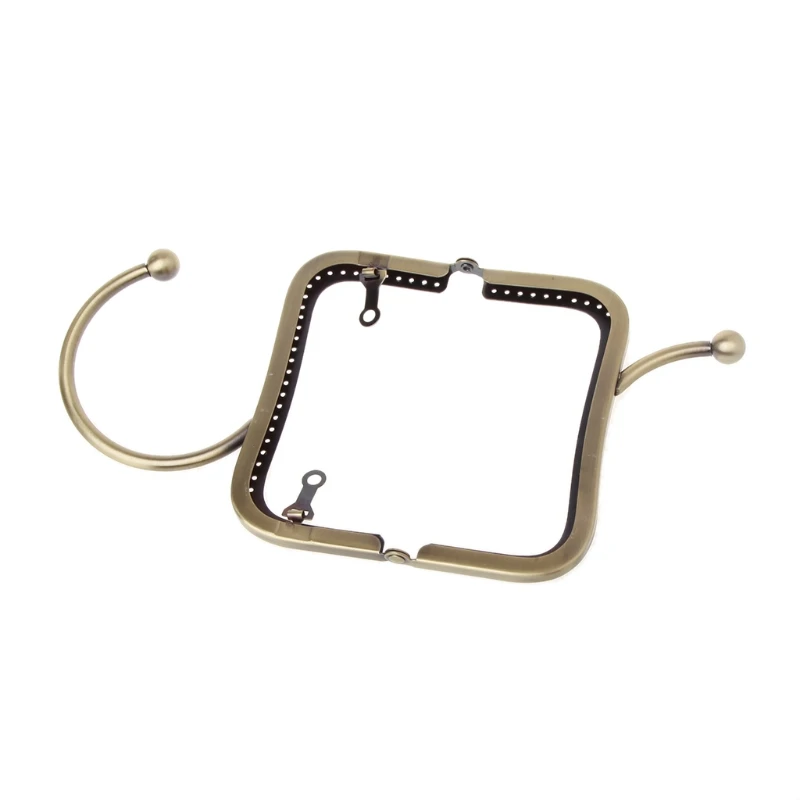 

1PC Vintage Metal Purse Bag Frame Kiss Clasp Lock With Handle 12.5cm 28TF
