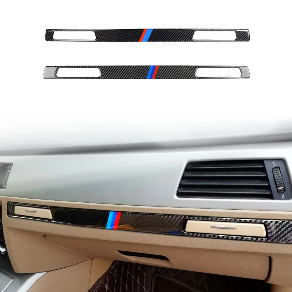 

Car Styling Interior Carbon Fiber Sticker Copilot Water Cup Holder Panel Strip Trim Accessories For BMW 3 Series E90 E92 E93