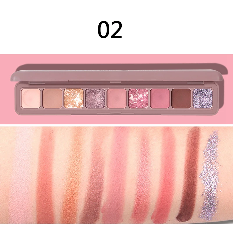 9 видов цветов блеск галактика тени для век Палитра Пигмент Блестящий Бриллиант